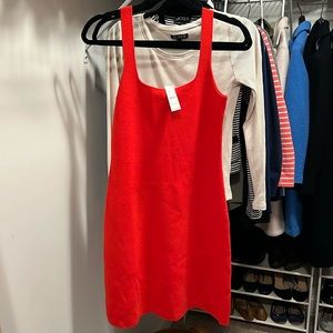 J. Crew new with tags red cotton midi dress small